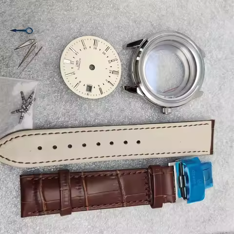 SBGM221G Watch Case Tripods Hilegu Parts 39.5mm Case Transparent Back Cover 31mm NH34 Dial with GS L