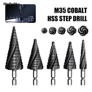 M35 Cobalt 4-Flute Step Drill Bit Metric Hex Shank for Stainless Steel Metal Drill 1pcs HDG