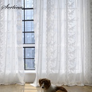 Sortina Langsir Sheer Curtain Window White Curtain Sliding Door Lace Grommet Curtain Hook for Home Tulle Curtain