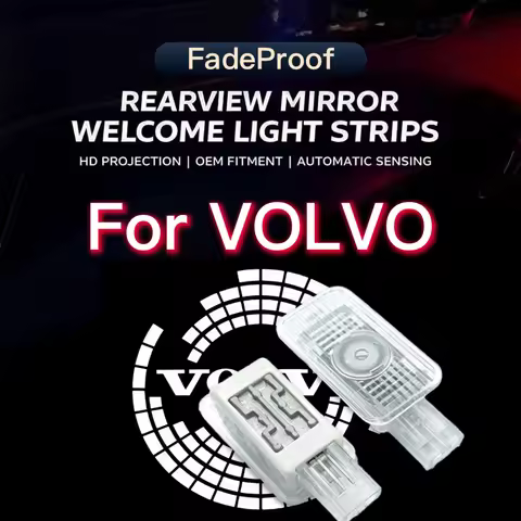 2Pcs For Volvo V40CC V60 V90 S60 S80L S90 XC40 XC60 XC90 Welcome Car Door Lights Icon Lamp HD LEDS L