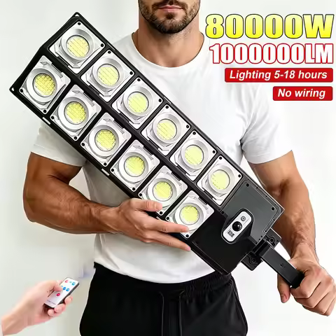 100000LM Solar Led Light Outdoor Powerful Outdoor Solar Lamp Motion Sensor 15000mAh/8000mAh/2400mAh 