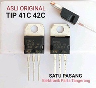 (SATU PASANG) TIP 41C ORIGINAL TIP 42C ORIGINAL TIP41 TIP42 TIP 41 TIP 42 TRANSISTOR TIP 41C ASLI TR