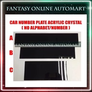 Number Plate * PLATE ONLY * Papan Nombor Plat * PAPAN SAHAJA *Acrylic Car Plate/Number Plate Kereta/Papan Kosong