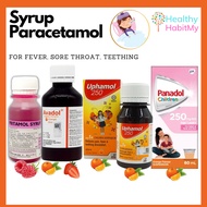 Avadol Paracetamol 250mg / Uphamol / Poro / Axcel / Panadol Syrup Children 250mg/5ml / Panadol Budak
