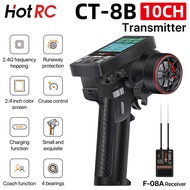 HotRC Transmitter CT-8B 10CH 2.4GHz Radio System Remote Controller with F-08A PWM GFSK Receiver for 