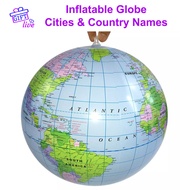 Inflatable Globe World Earth Ocean Map Ball Geography Learning Beach Ball Toy Glob Peta Dunia Bumi Sains Geografi