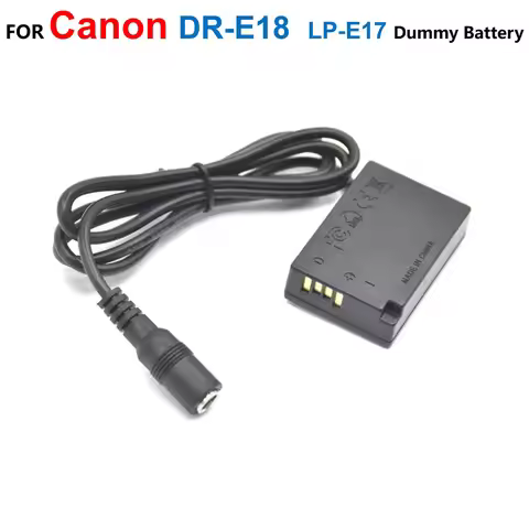 DR-E18 DC Coupler Adapter LP-E17 Dummy Battery For Canon EOS RP 750D Kiss X8i X9i R10 760D T6S 77D 8