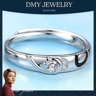 DMY Jewelry Cincin Couple 1 Set/Silver 925 Original/Love Diamond Ring/Cincin Batu Lelaki/Cincin Pere