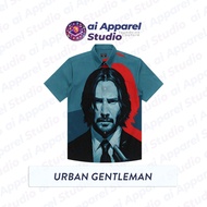 KEMEJA Premium Short Sleeve Adult Shirt - Ai Apparel Studio x HMSTR - Urban Gentleman