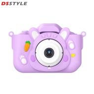 DSstyles กล้องดิจิทัลกล้องถ่ายรูปเด็ก HD 1080P สำหรับเด็กหญิงเด็กชายอายุ3-12ปีกล้องเพื่อการกีฬาหน้าจอ IPS 2นิ้วสำหรับเด็กอายุ3-12ปี