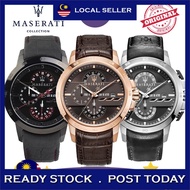 [100% Original] Maserati Ingegno Chronograph Leather Men Watch Jam Tangan Lelaki R8871619001 R8871619003 R8871619004