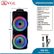 VGL RECHARGEABLE BLUETOOTH SPEAKER WITH FREE MICROPHONE AND USB( V88-R21 )