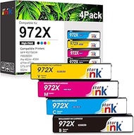972X Ink Cartridges Compatible Replacement for HP 972A 972X Ink cartridges，Work with PageWide Pro MF