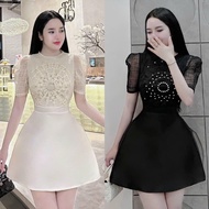 Bigsizetix Luxury design stone tapta lace party dress 50-90kg