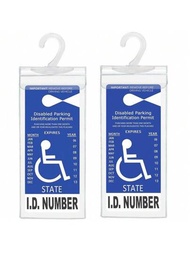 2入組汽車用殘障證卡座,超透明殘障證卡座,帶有大衣架殘障停車標誌卡座