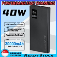 🇸🇬 [READY STOCK] 40W Powerbank Fast Charging 30000mAh Large Capacity Power bank Qc3.0 Mobile Power Charger