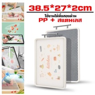 เขียง สแตนเลส 316 เกรดอาหาร ไม่เกิดเชื้อรา ไม่เป็นสนิม ล้างง่าย แห้งไว ไม่มีเศษอาหารติด ไม่ทำลายคมมี