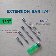 Extension Bar 1/4 Sambungan Mata Kunci Shock Panjang 2 3 4 6 inci Gagang Sok Sock Socket Chrome Vana