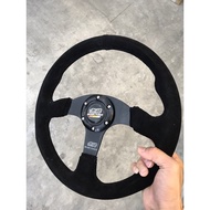 HONDA MUGEN STEERING DC5 Type-R SET COMBO alcantara / leather Steering Wheel / Short hub HONDA Jazz 