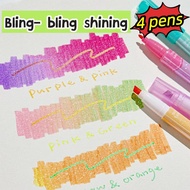 Highlighter Pen Set Highlight Korean Glitter Pen Warna Warni Highlights Multicolor Cute Stationary A