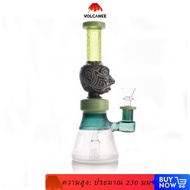 230mm Aztec Face Engraved Striped Pattern Glass Bong Water Bong+14mm Glass Bowl H5169