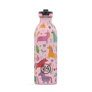 Italy 24Bottles Lightweight Nozzle Cold Water Bottle 500ml (Rock Unicorn) Stainless Steel Children