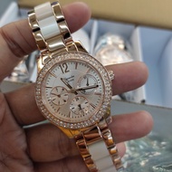 jam tangan analog wanita alexandre christie ac 2463 bf stainless steel - rosegold white