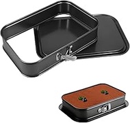 Springform Cake Pan Non-Stick, 11.5 x 7.5 Inch Rectangle Cheesecake Pan, Tiramisu Bakeware with Remo
