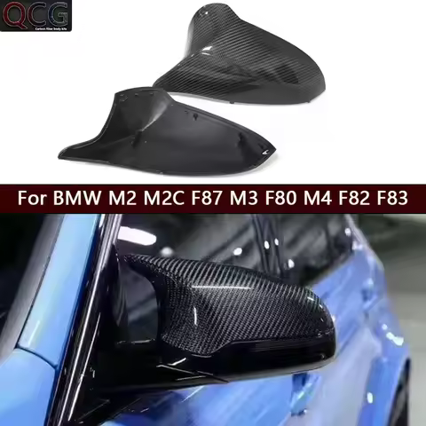 For BMW M2 M2C F87 M3 F80 M4 F82 F83 Carbon fiber rear view mirror case cover Shells Rearview Cap Ca