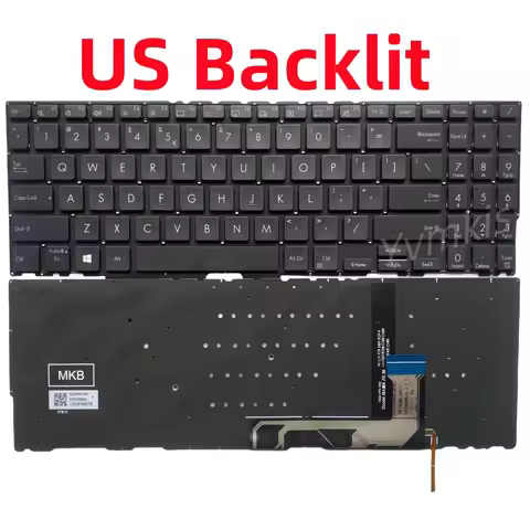 US/Russian Keyboard for ASUS ZenBook Flip 15 UX563 UX563F UX563FD Q547FD With Backlit