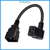 KOK 16A C20 to C19 Right Angle Extension Cable PDU UPS Power Cord Cable C20 TO C19
