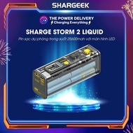 Pin sạc dự phòng trong suốt SHARGE STORM 2 liquid 25600mah hỗ trợ 100w với màn hình LED hiển thị chi