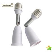 MERLYMALL LED Lamp Base, Flexible Wall Base Holder Bulb Socket, Extension E27 to E27 Bulb Adapter