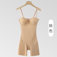 ไนลอน Body Shaper สําหรับผู้หญิงชิ้นเดียวสไตล์ฤดูร้อนบางเฉียบไม่ต้องใช้ชุดชั้นในพร้อมพยุงหน้าอกและคุ