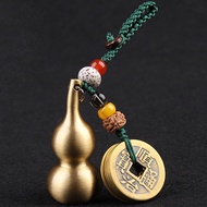 Flo Brass Keychain Car Creative Men Women Keychain Five Emperor Money Pendant Gourd Gourd Key Pendan