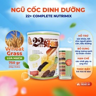 [ Lúa mì ] Bột ngũ cốc dinh dưỡng 22 Complete Nutrimix - Wheat Grass  (750 g/hộp thiếc) hỗ trợ chăm 
