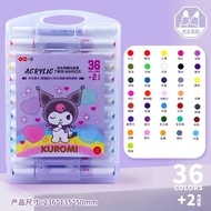 Kuromi Dual-Head Soft Tip Acrylic Marker Pens Art Drawing Watercolor Childrens School Supplies Eleme