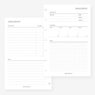 Mini Happy Planner Project Planner Insert Agenda Refill for 7-Discs Notebook 4.6 x 7