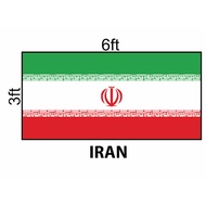 Iran Flag 3x6ft, Bendera Iran 3x6ft, Polyester