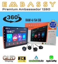 Android 9" Embassy QLed Ambasador Support Kamera 360°