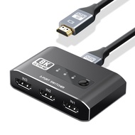 avedio links HDMI 2.1 Switch 4K 120Hz, Aluminum Alloy 8K@60Hz HDMI Switch 3 in 1 Out, 3x1 HDMI Switc