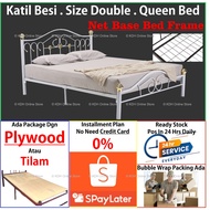(Queen Bed) Katil Besi Queen Double Bed Katil Pengantin Queen Bed Lantai Tahan Katil Besi KD 223