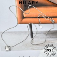 HILARY JEWELRY For Accessories Pendant Women Heart Necklace 純銀項鏈 Original Silver Retro Leher 925 Chain Rantai Sterling Korean Perempuan Perak N257