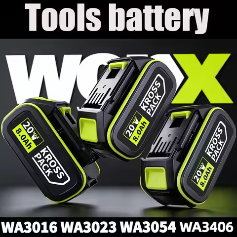 8000mAh Worx Lithium Battery,For Worx 20V WA3551 Power Tools WA3016 WA3023 WA3054 WA3027 WA3406 WU27