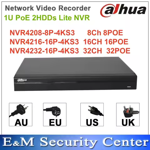 Original Dahua English NVR4208-8P-4KS3 NVR4216-16P-4KS3 NVR4232-16P-4KS3 Replace NVR4208/16/32-8P 8/