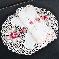 HODEDS. Oval   Floral Embroidered Lace Tablecloth Table Mat Decor 40*85cm
