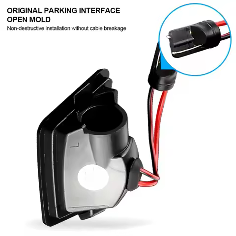 2Pcs LED Front Under Mirror Lamp Puddle Light For Volvo V40 V50 C30 C70 S40 S60 S80 V50 V70 XC70 XC9