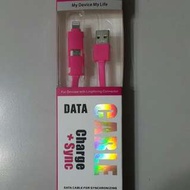 高品質USB資料傳輸及充電線(charge Sync Cable With micro USB and Lightning USB connector)