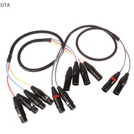 DTA 2 4 6 Channel Professional Multi-Media 3 Pin XLR Cable Male To Female Balanced Audio Extension C