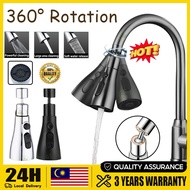 360° Rotatable Faucet Extender Adjustable Sink Sprayer High Pressure Bathroom Kitchen Shower Washbas